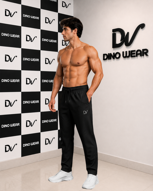 Men’s Black Lycra Trousers – Dino Wear