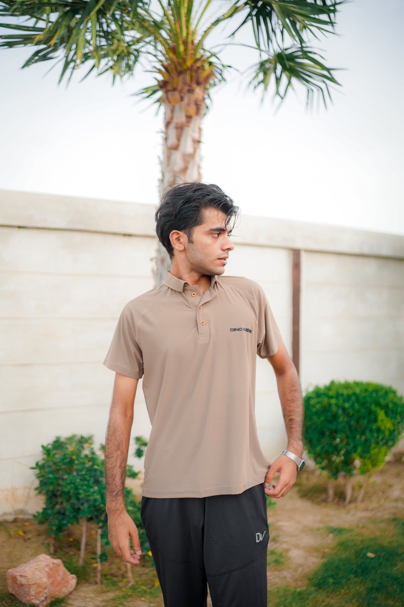 Men’s Skin Lycra Polo Shirt – Dino Wear
