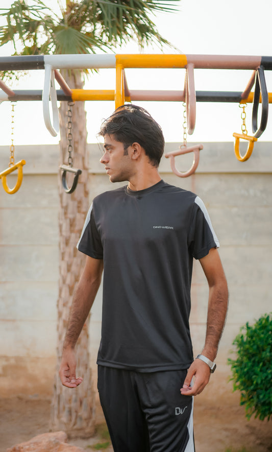 Men’s Black & White Tracksuit – Dino Wear