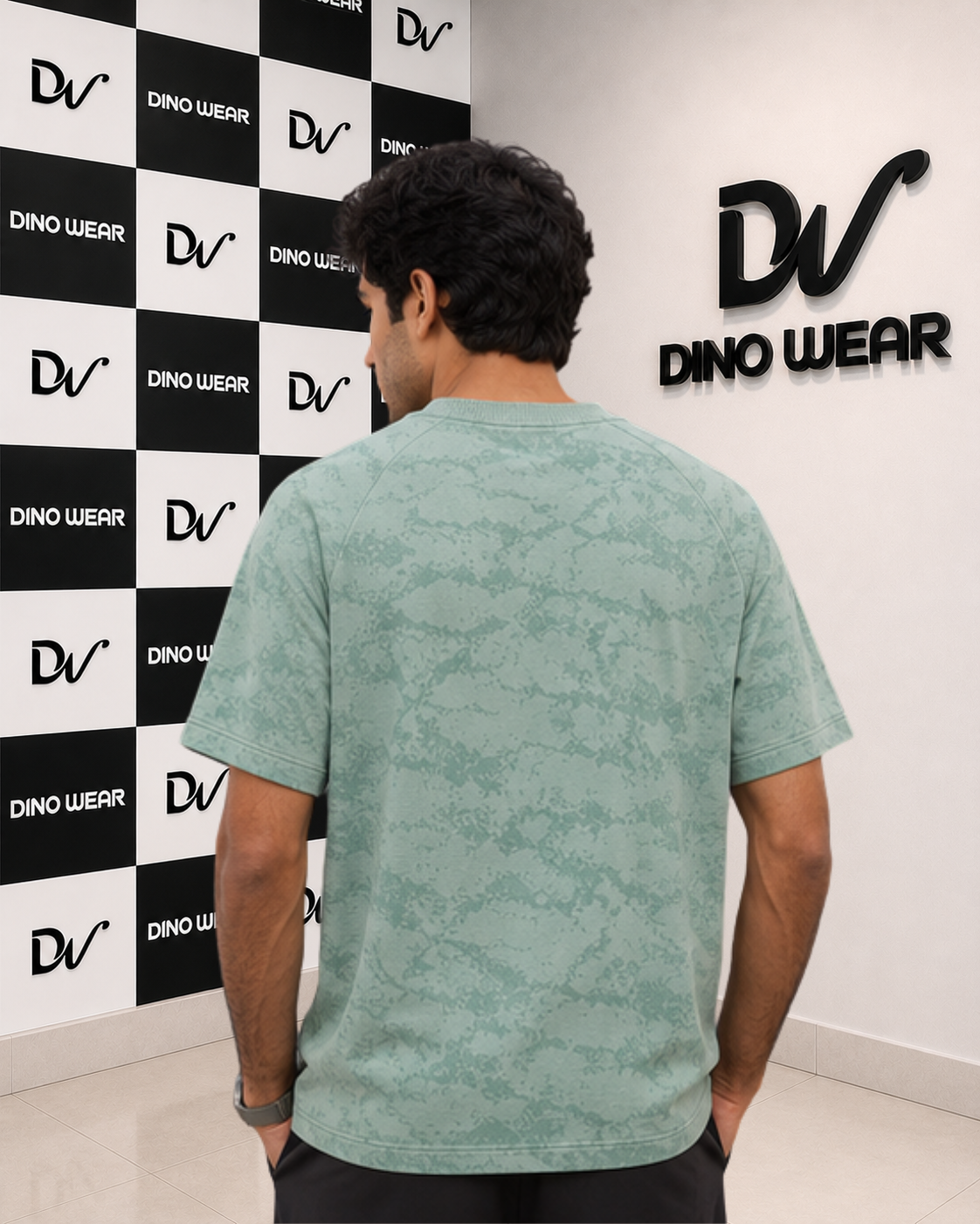 Men’s Green Lycra T-Shirt – Dino Wear