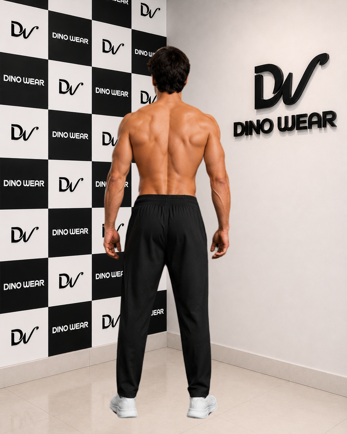 Men’s Black Lycra Trousers – Dino Wear