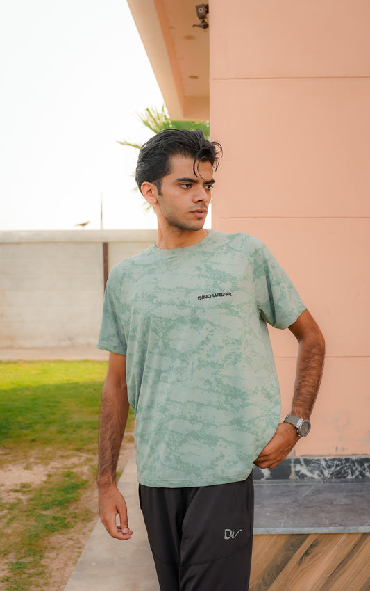 Men’s Green Lycra T-Shirt – Dino Wear