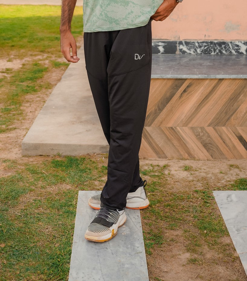 Men’s Black Lycra Trousers – Dino Wear