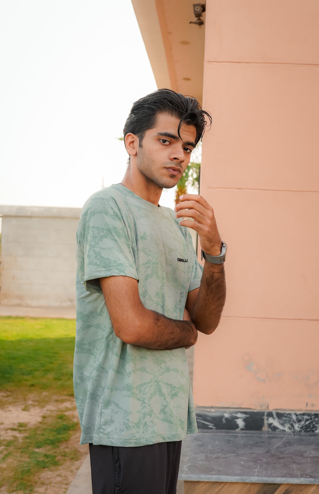 Men’s Green Lycra T-Shirt – Dino Wear