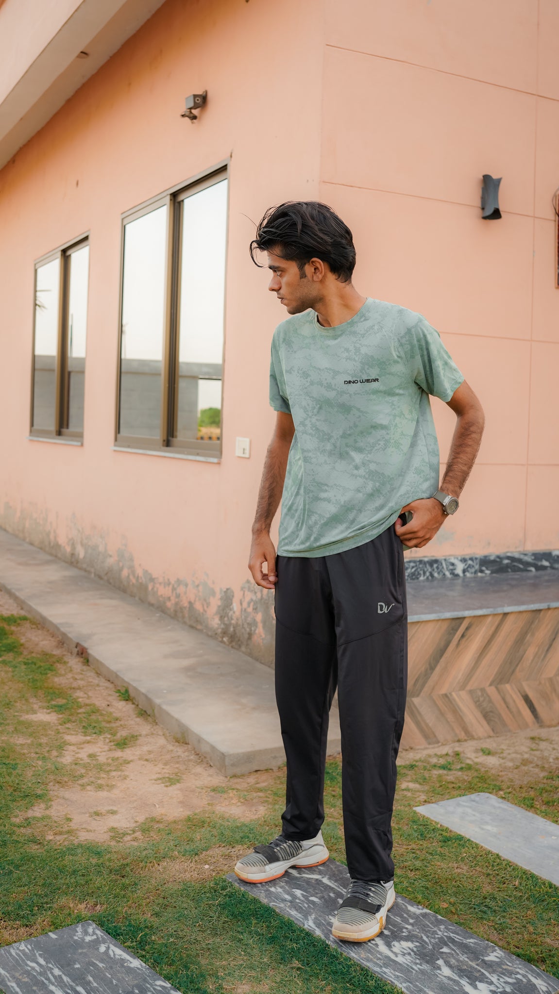 Men’s Green Lycra T-Shirt – Dino Wear