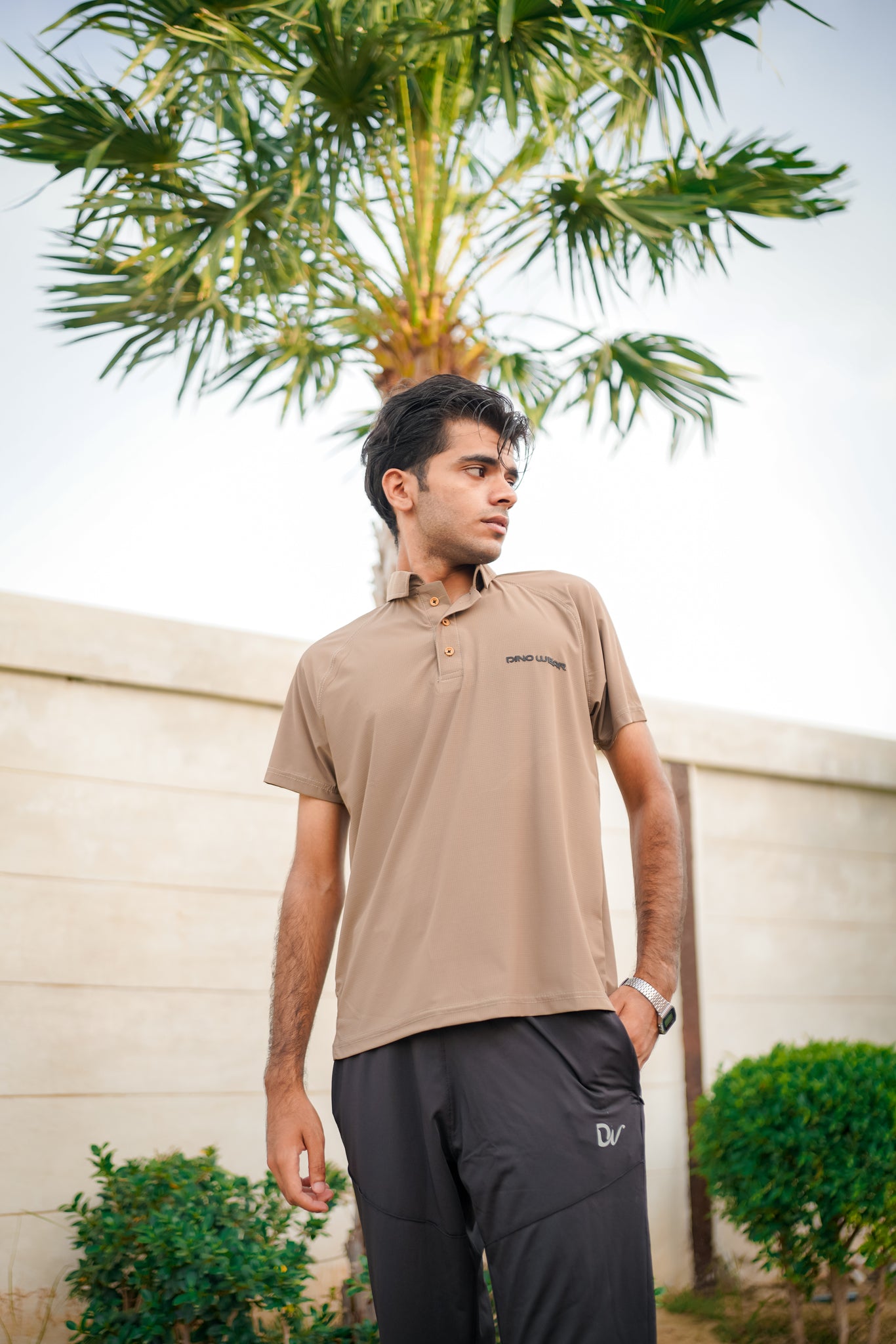 Men’s Skin Lycra Polo Shirt – Dino Wear