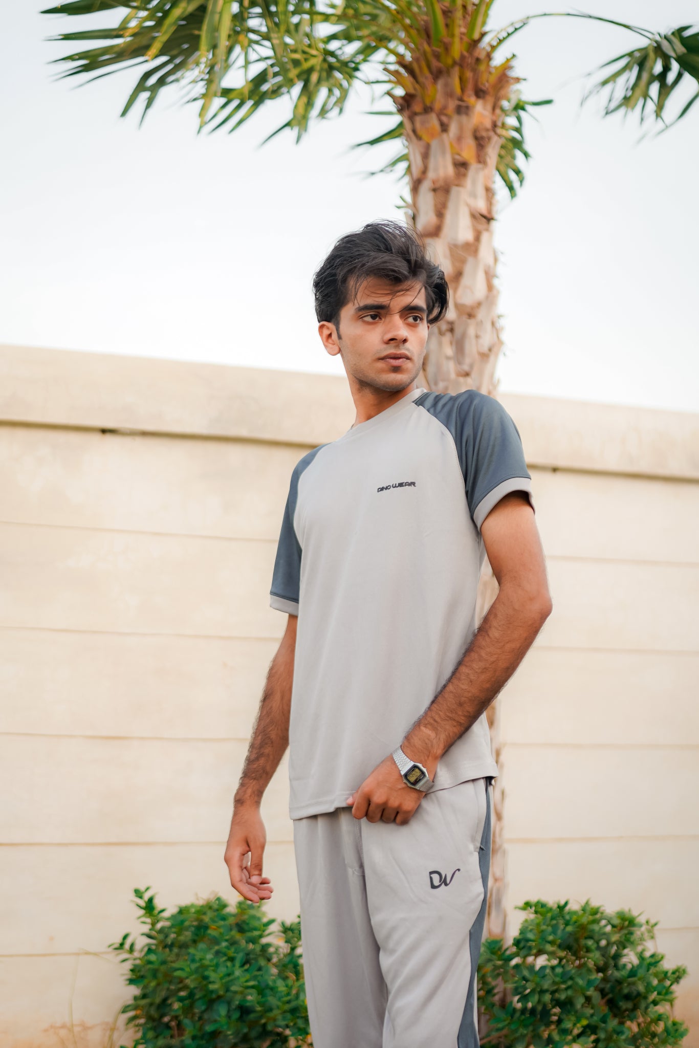 Men’s Gray & Dark Gray Tracksuit – Dino Wear