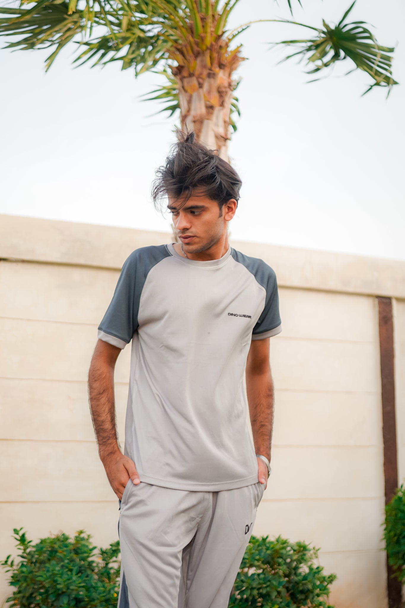 Men’s Gray & Dark Gray Tracksuit – Dino Wear