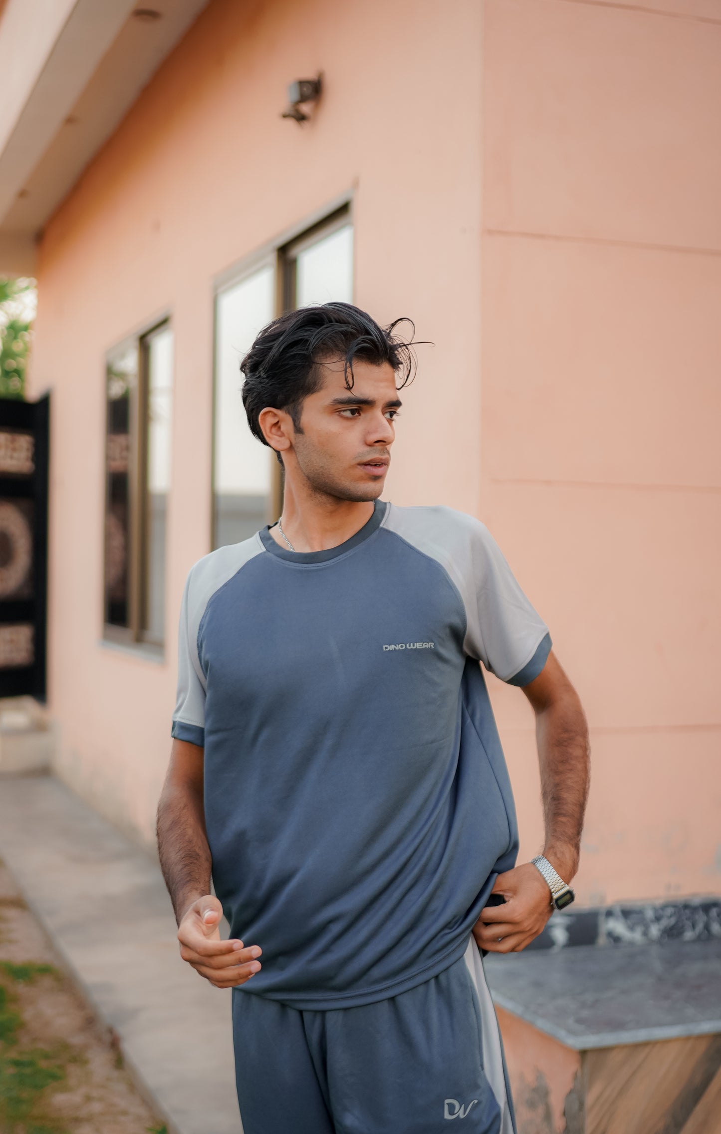 Men’s Dark Gray & Gray Tracksuit – Dino Wear
