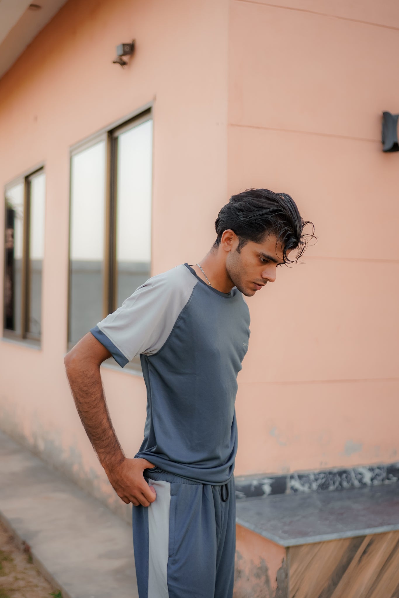 Men’s Dark Gray & Gray Tracksuit – Dino Wear