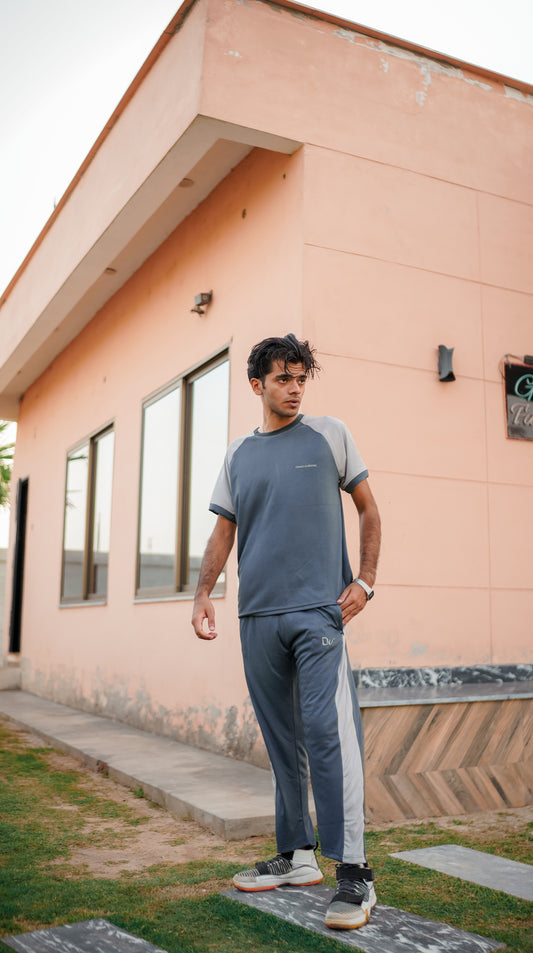 Men’s Dark Gray & Gray Tracksuit – Dino Wear