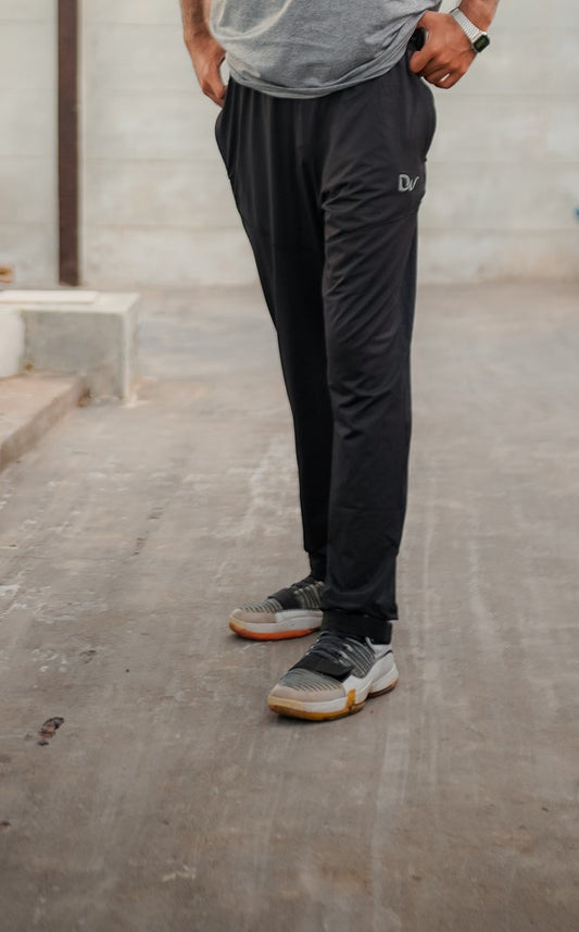 Men’s Black Lycra Trousers – Dino Wear