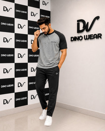Men’s Gray & Black Lycra Track suit – Dino Wear
