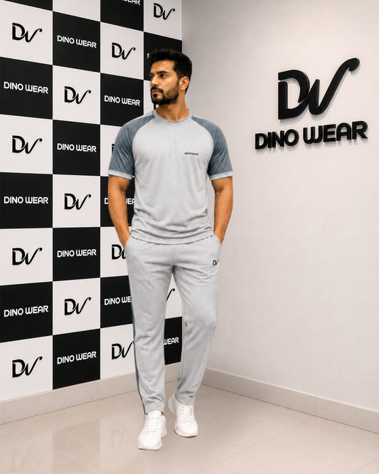 Men’s Gray & Dark Gray Tracksuit – Dino Wear