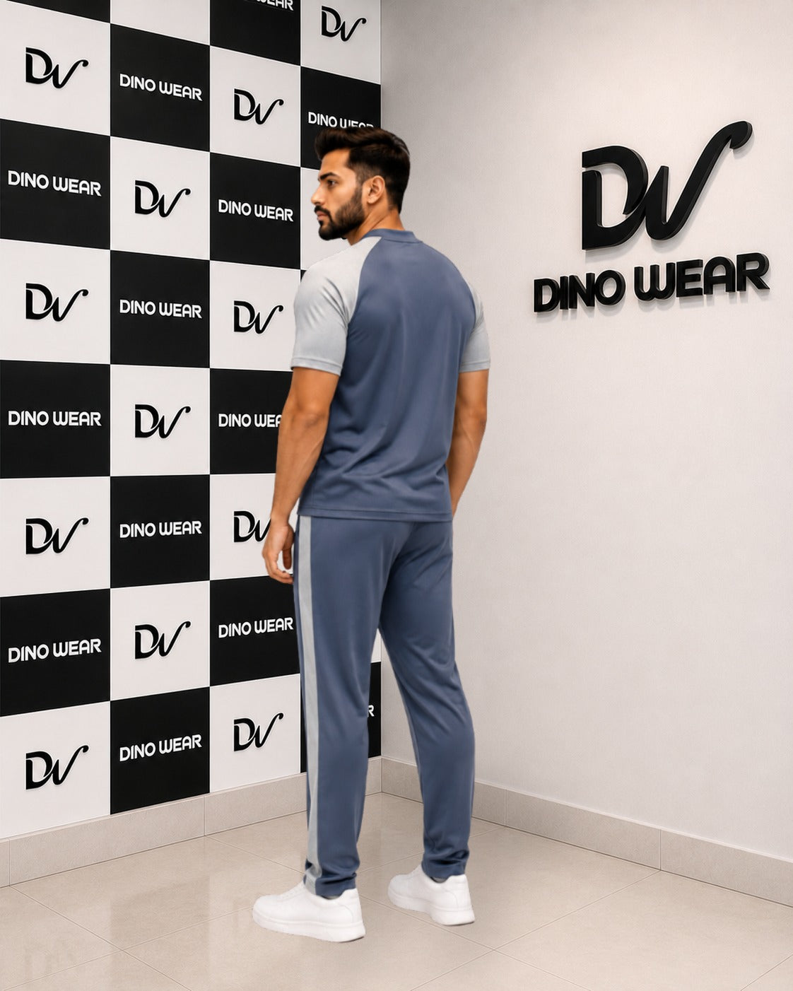 Men’s Dark Gray & Gray Tracksuit – Dino Wear