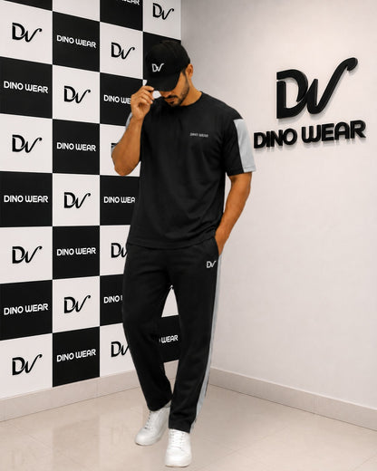Men’s Black & White Tracksuit – Dino Wear