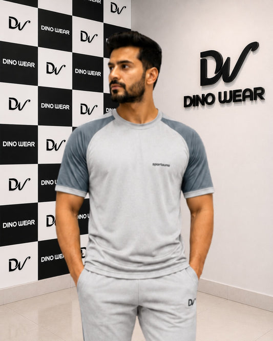 Men’s Gray & Dark Gray Tracksuit – Dino Wear