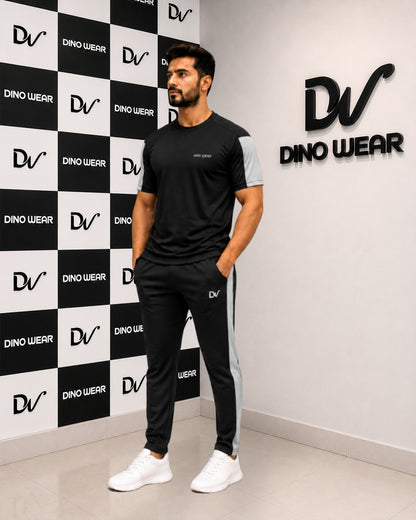 Men’s Black & White Tracksuit – Dino Wear