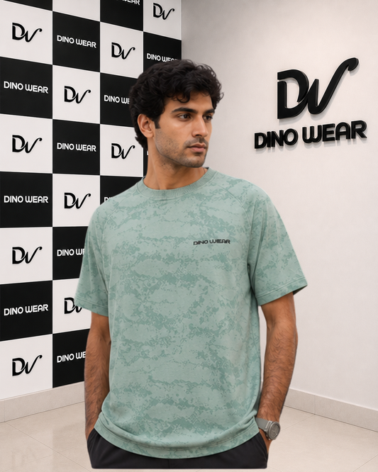 Men’s Green Lycra T-Shirt – Dino Wear