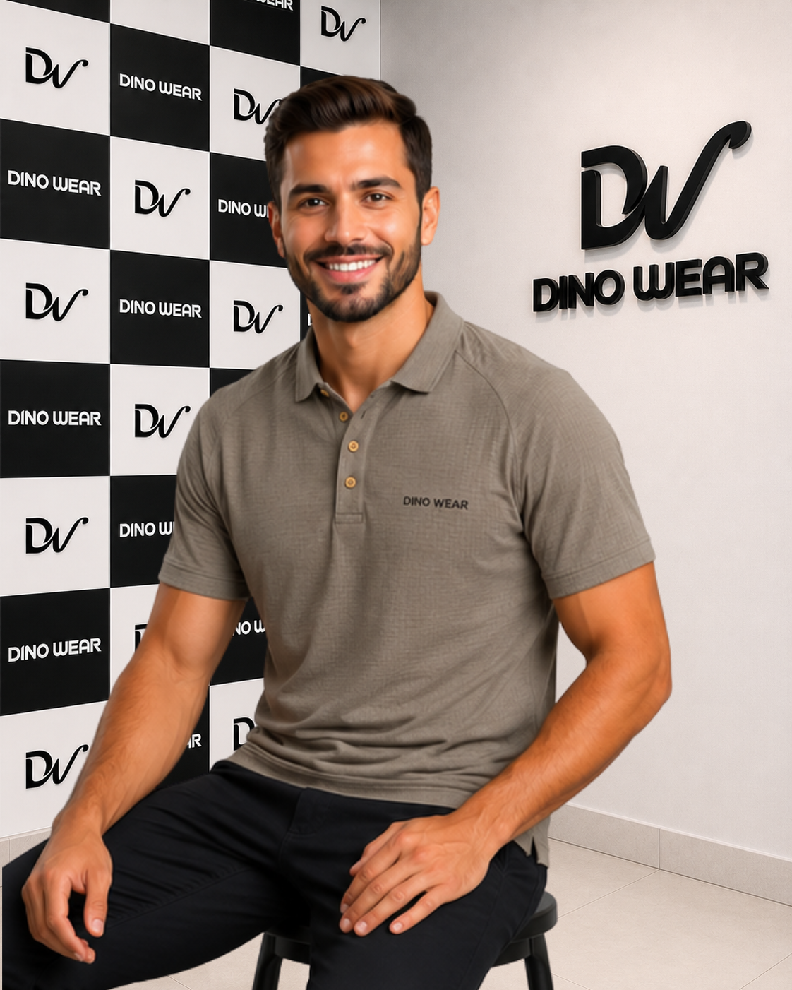 Men’s Skin Lycra Polo Shirt – Dino Wear
