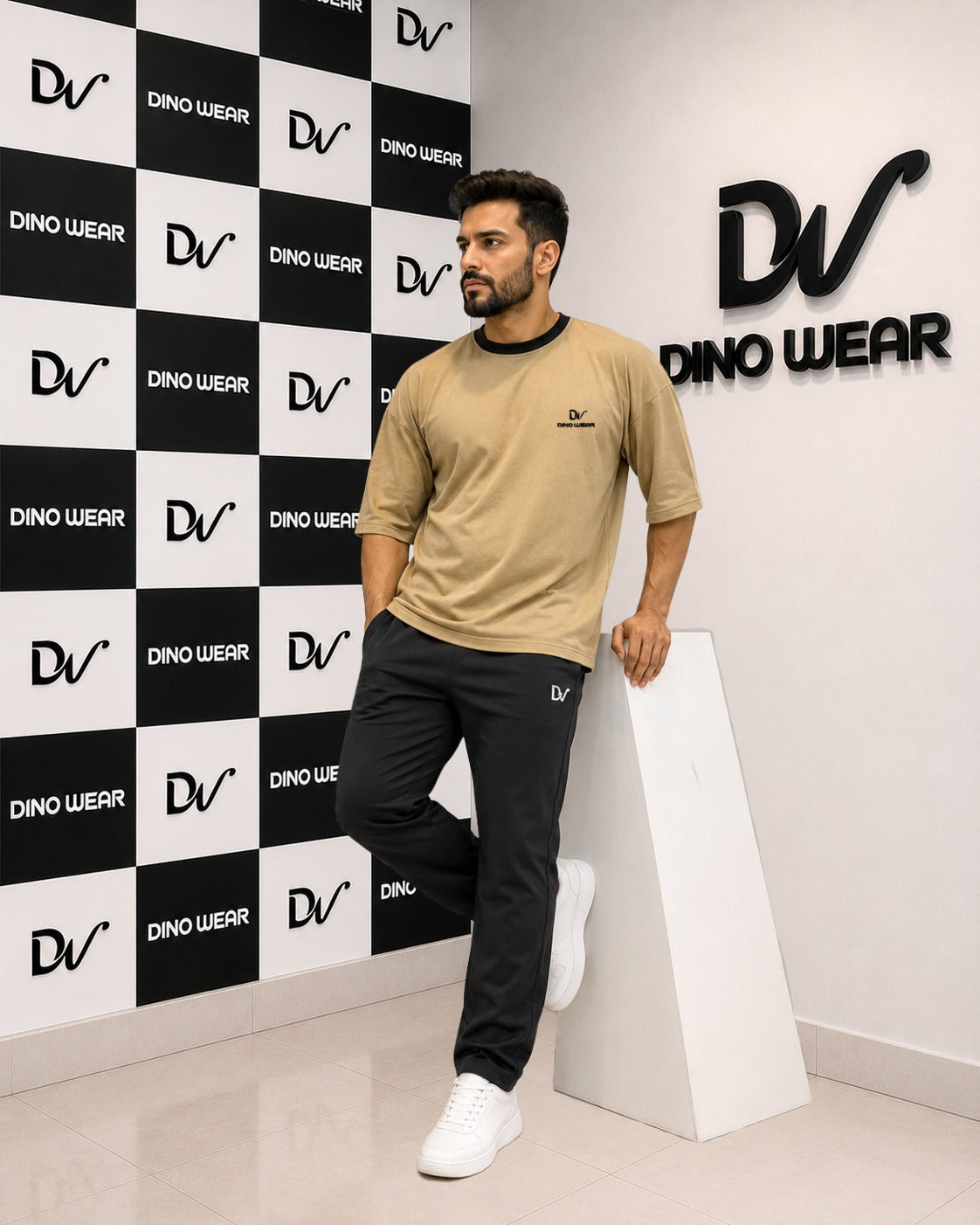 Men's Skin & Black Tracksuit- Dino Wear