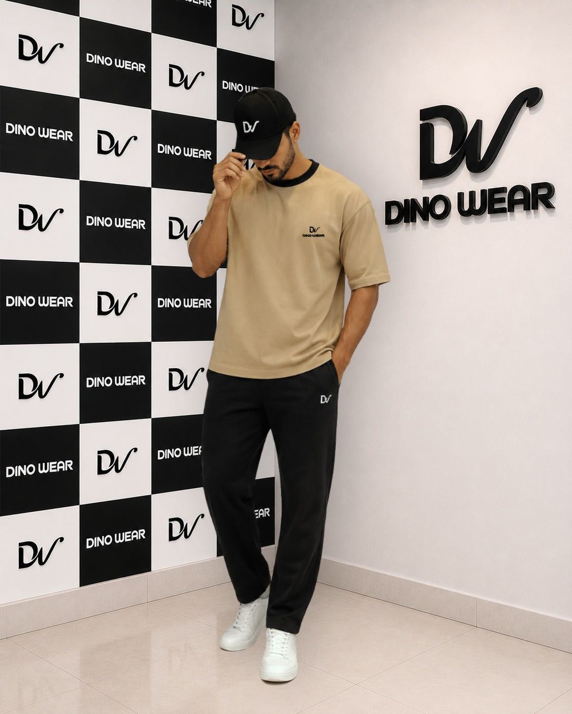 Men's Skin & Black Tracksuit- Dino Wear