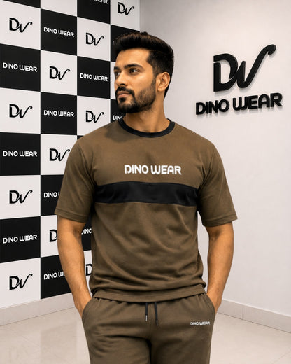Men's Olive Brown Tracksuit-Dino Wear